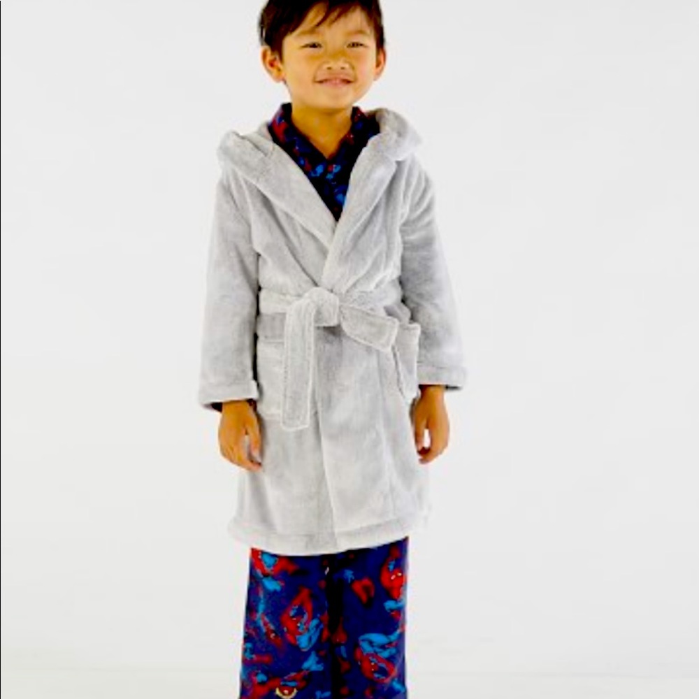Fleece robe with hood